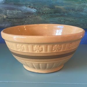 Vintage Ceramic Bowl with Shamrock Relief